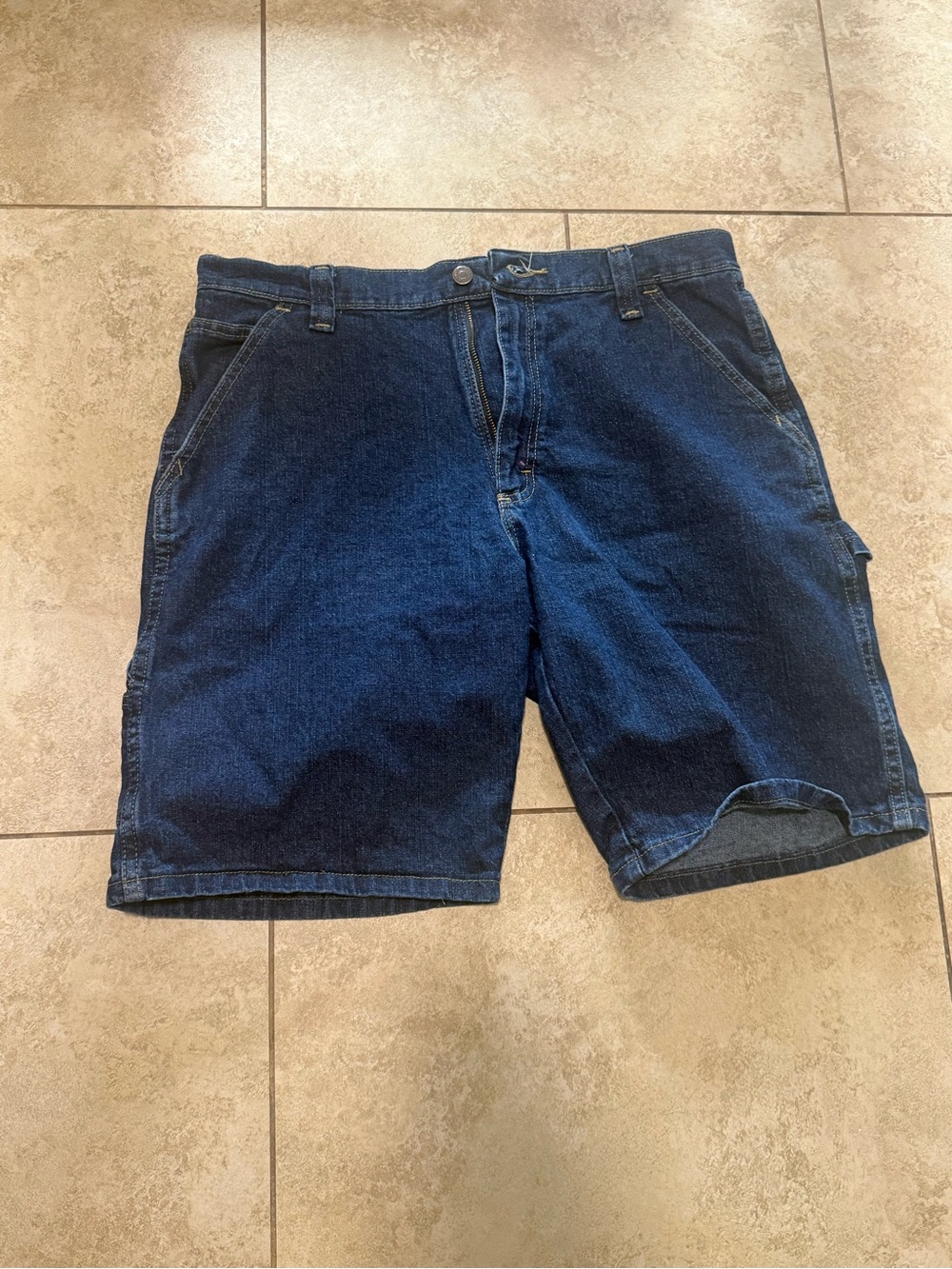 Wrangler Dark Blue Denim Work Shorts